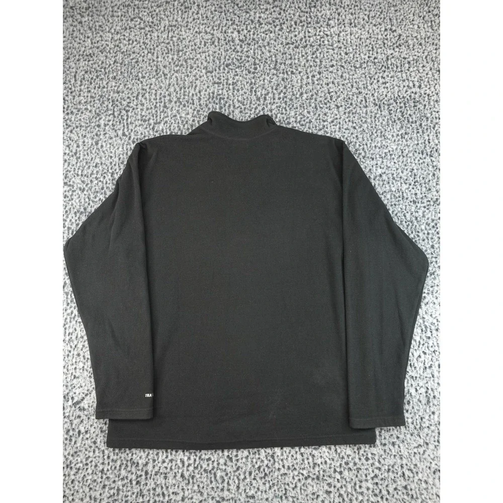 The North Face TKA 100 Fleece‎ Pullover Mens Large Black Quarter Zip Mock Neck